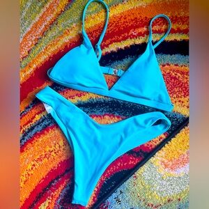 SeafoamLiteBlu💙 Triangle Bikini Set- new.